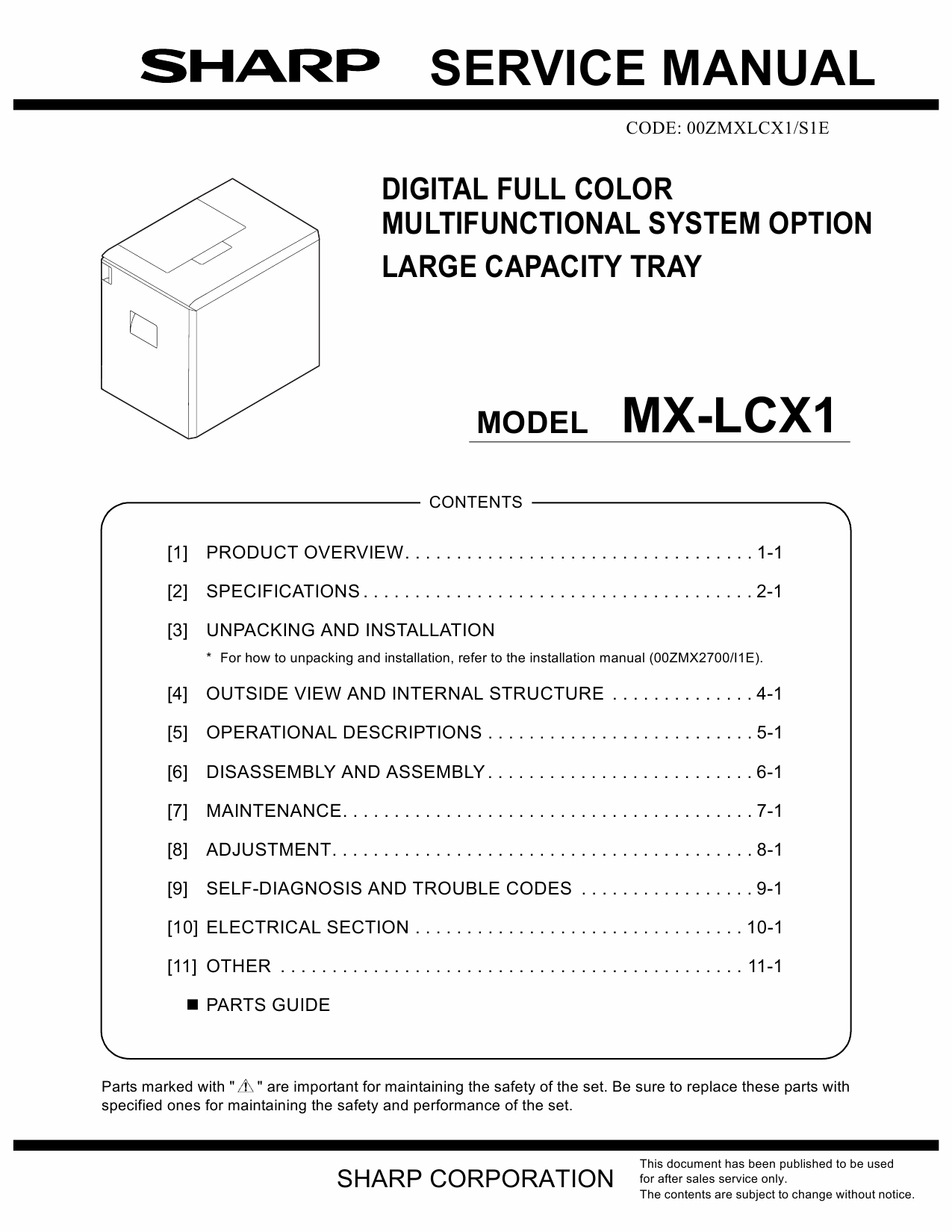 SHARP MX LCX1 Service Manual-1